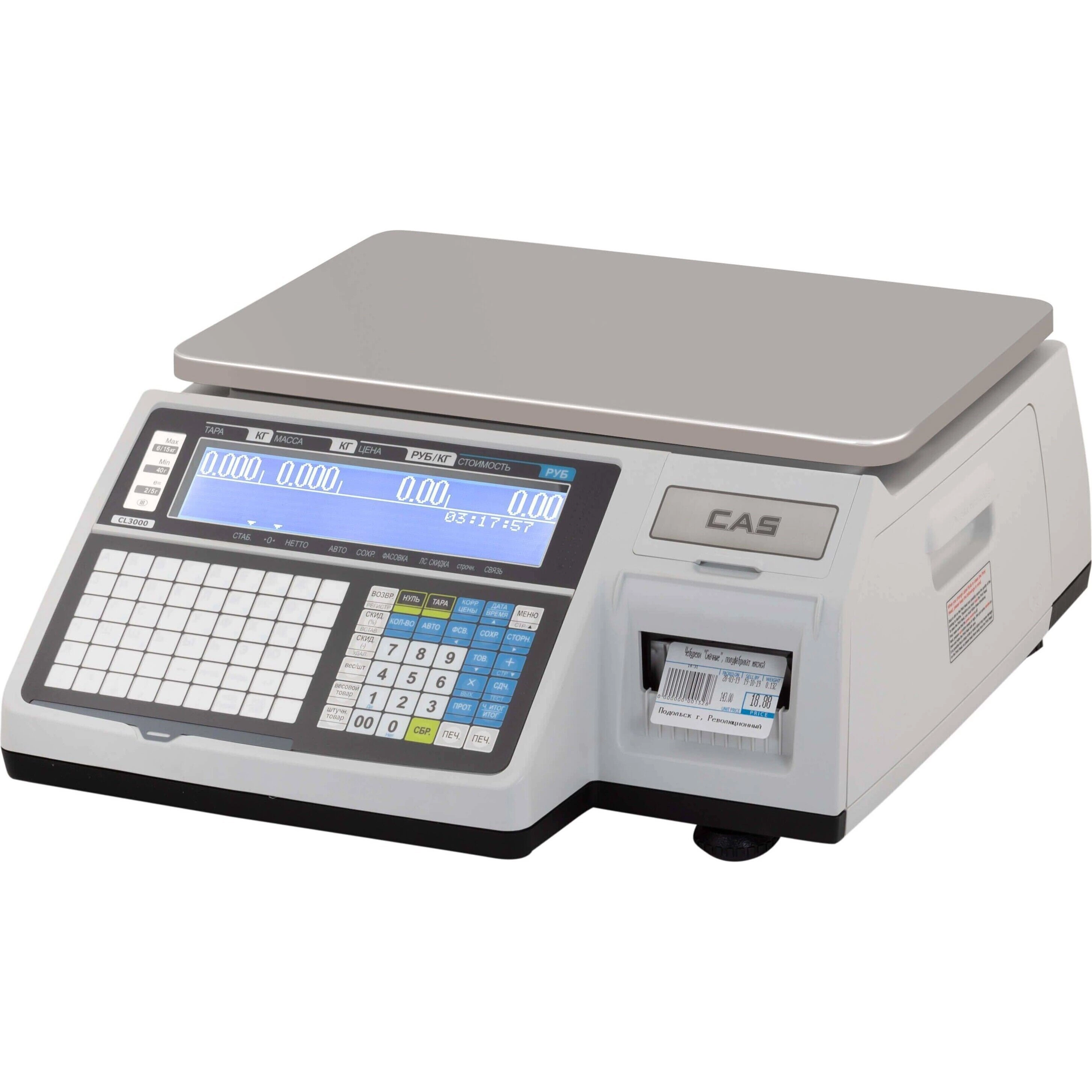 Торговые весы с печатью этикеток CAS CL3000-30B